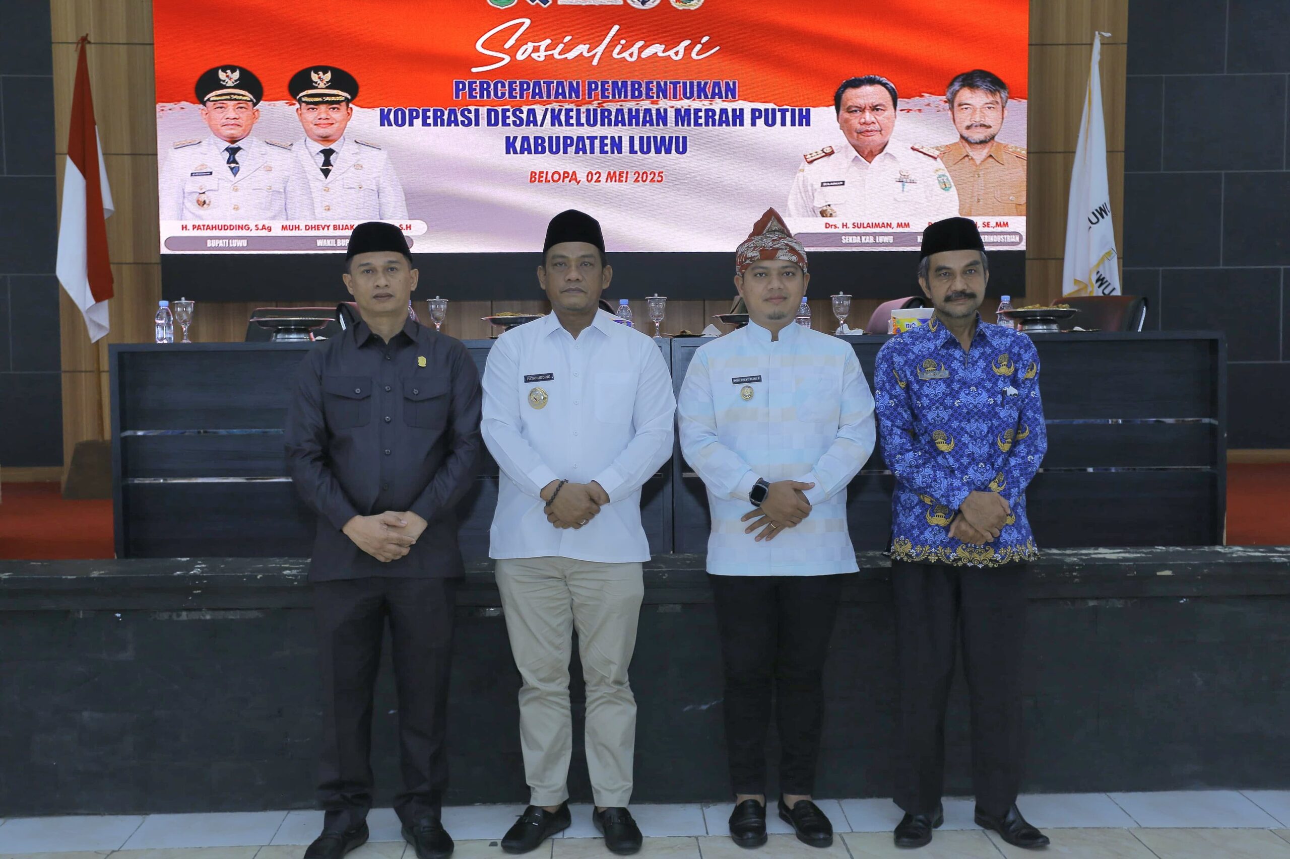 foto: Bupati Luwu, Bukti Nyata Gelar Sosialisasi Percepatan Pembentukan Koperasi Desa/Kelurahan Merah Putih, (2/5/25)